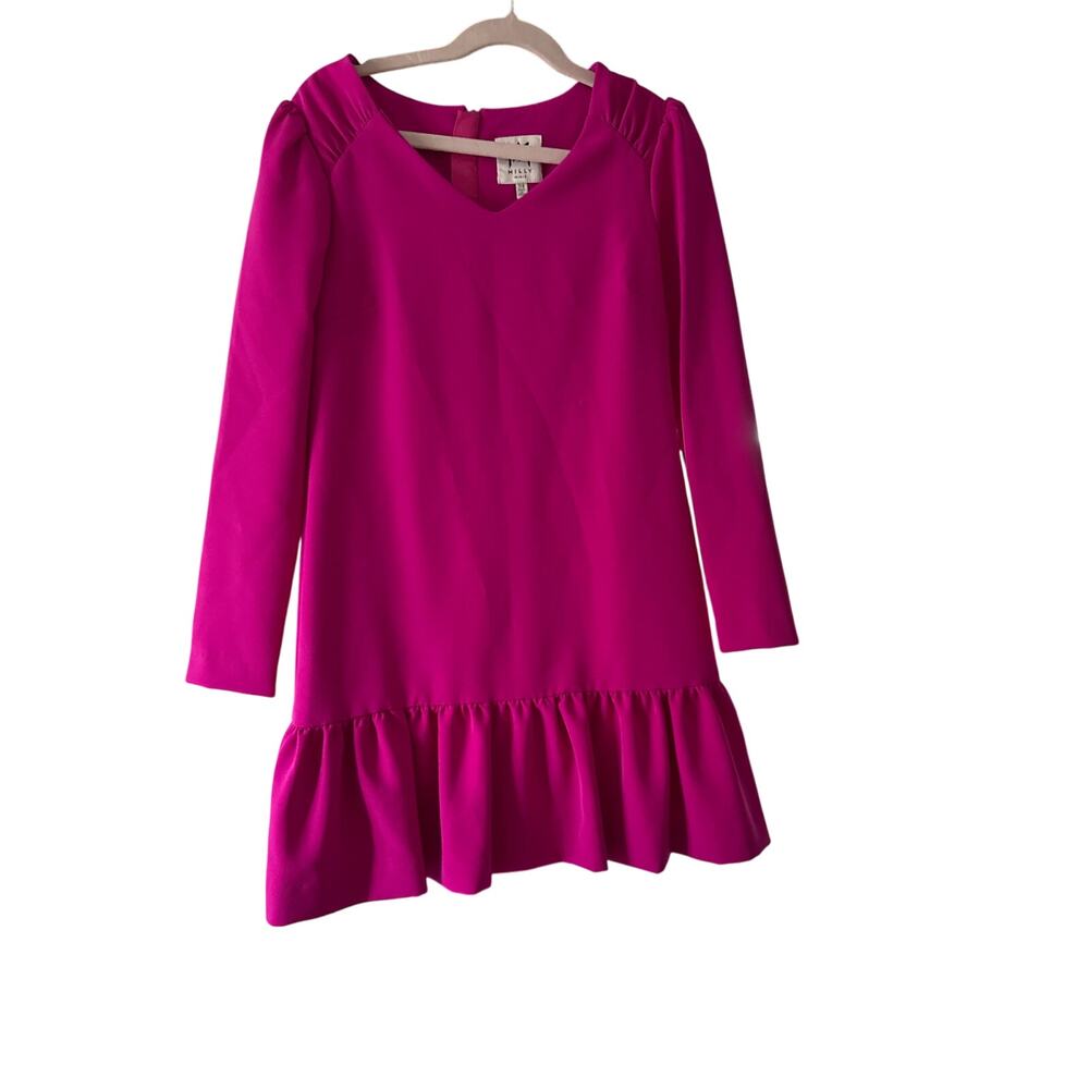 Milly Minis Gloria ruffle hem Cady dress